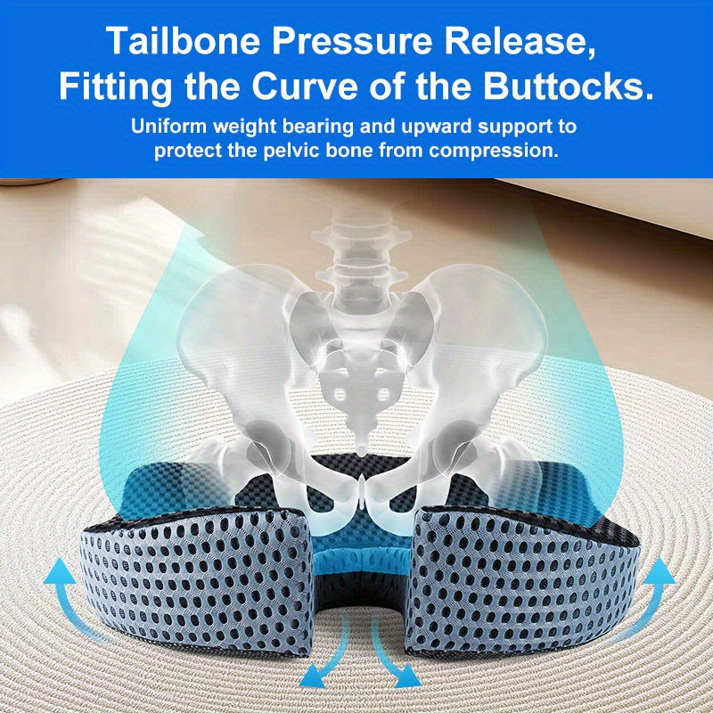 Ergonomic Seat Cushion Triacomfort | Triangular Shape with Memory Foam | Breathable & Pressure-Relieving | For Car & Office
