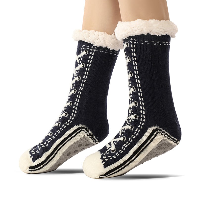 Ultra-thick Cashmere Slippers Socks S