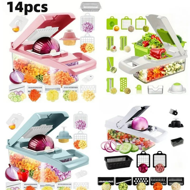 SliceMaster - 14-piece multifunctional vegetable slicer set