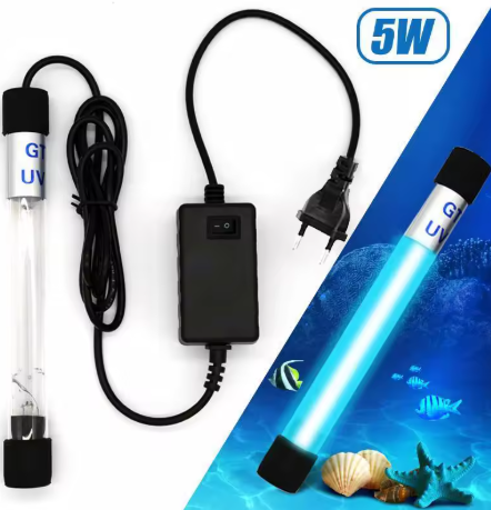 Efficient & Portable Handheld Strong UV Light Antiseptic Sterilization Lamp with Mercury Tube Light, High Intensity UV Light, Opaque Reflective Silver Foil, for Home, Office, Travel and More (US Plug)