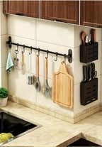 CookEase Kitchen Wall Shelf – Multifunctional Organizer for Lids, Spatulas & Kitchen Utensils