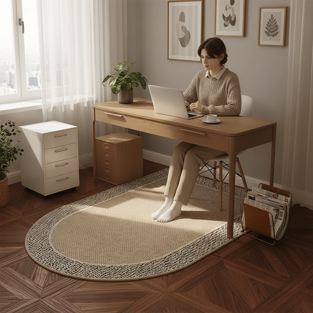 Transparent floor protection mat for hard floors