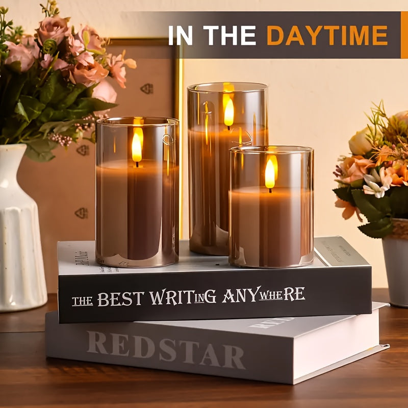 GlowLights – Set of 3 LED Candles with Remote Control