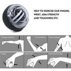 Auto Start Gyro Ball Wrist and Forearm Exerciser Grip Strength Trainer