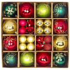 Christmas Tree Baubles Set – Plastic Hanging Ornaments