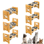Elevated non-slip dog bowl stand with double bowls