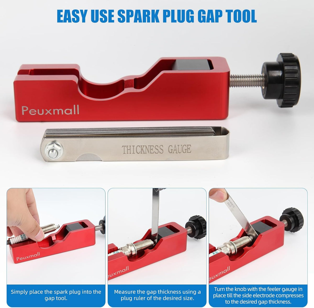 Spark Plug Gap Tool with Feeler Gauge