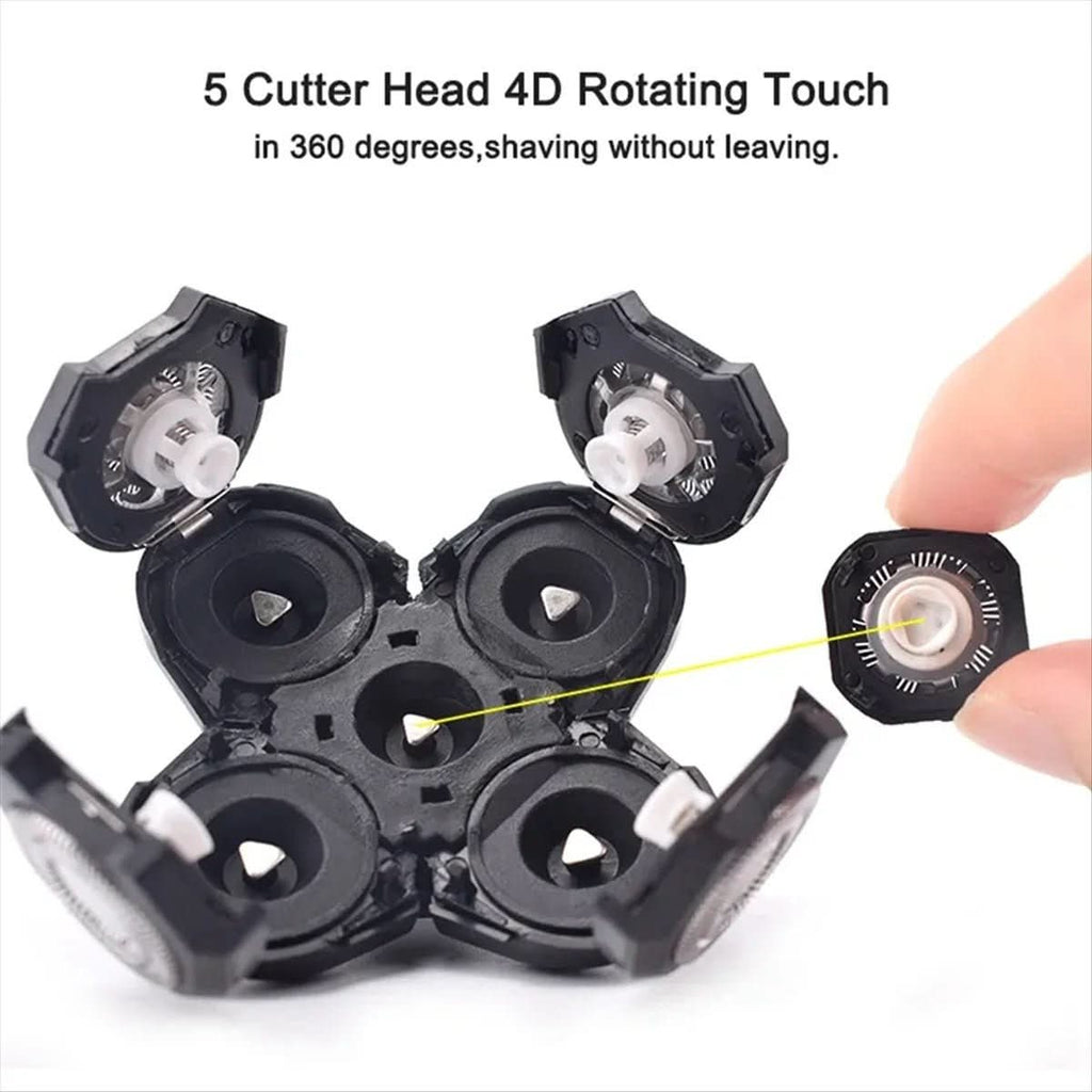 5-in-1 trimmer with floating shaving heads & accessories