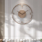 Silent Nordic Wood Wall Clock 35 cm