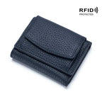 RFID Blocking Wallet | Compact Leather Card Holder | Slim Travel Accessory for Men & Women