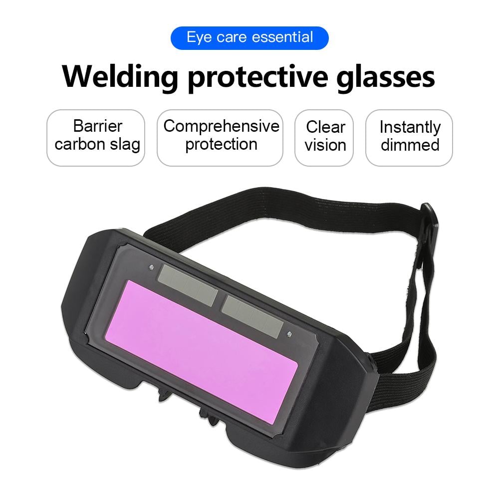 Auto-dimming welding glasses — safety goggles with solar-powered lenses