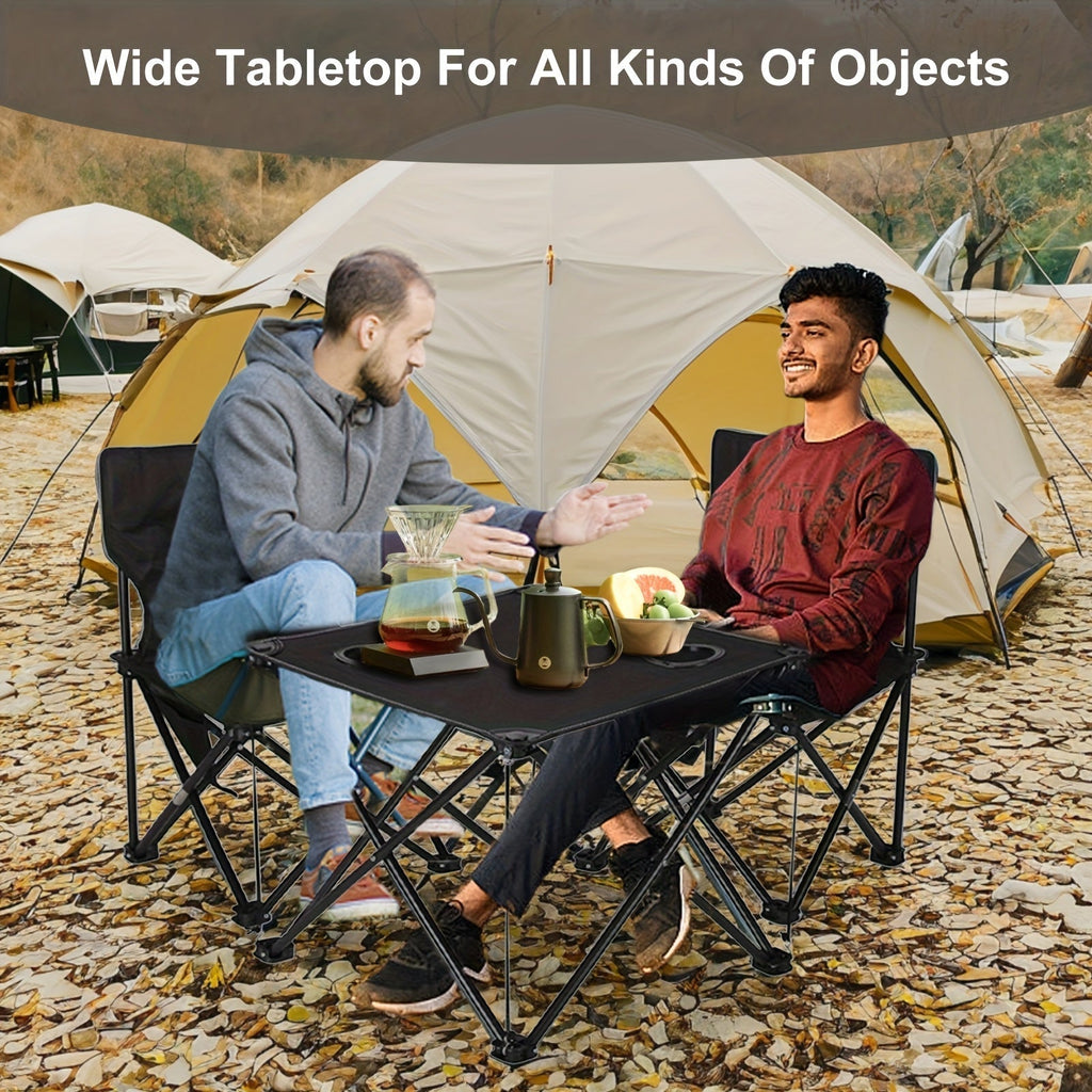 Foldable Garden Seating Group Campafleur | 2 Chairs & 1 Table | Floral Pattern | Portable & Weatherproof