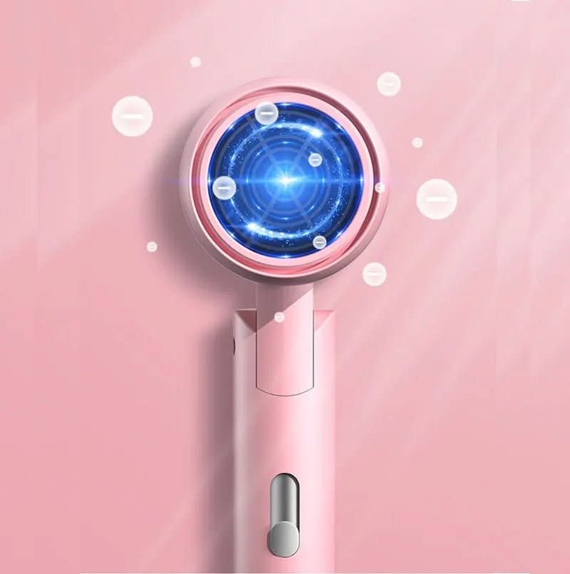 Foldable hairdryer with ion technology for shiny hair
