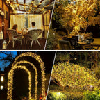 Solar Outdoor Fairy Lights with 200 LEDs for Garden, Patio and Fence Decor