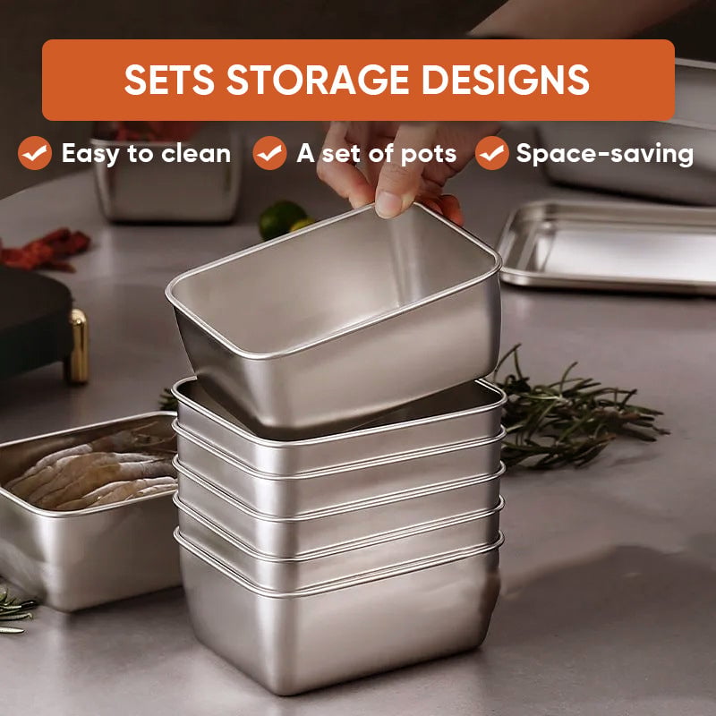 Stainless Steel Food Storage Container with Lid, Lunch, Snack Storage Box