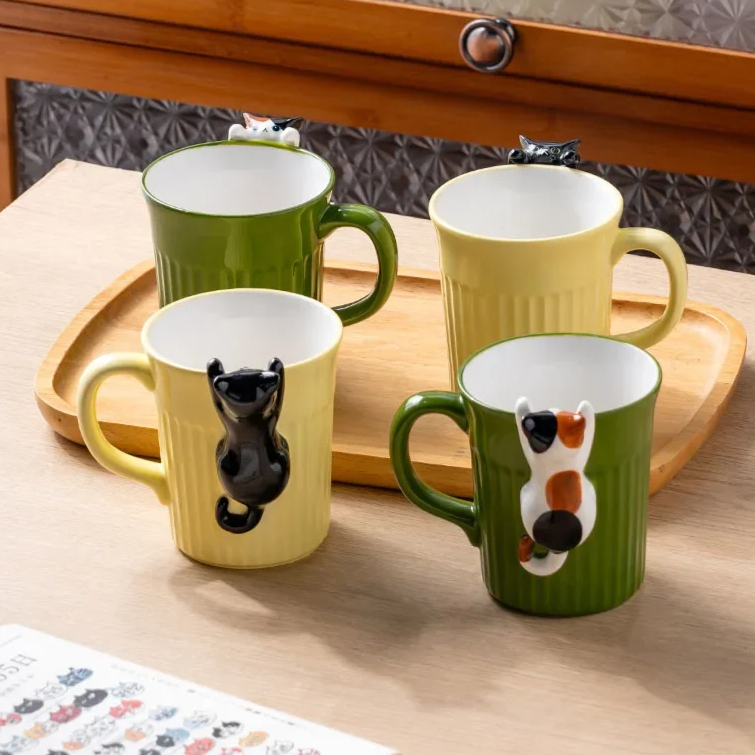 Hanging in There Cat Ceramic Mug
