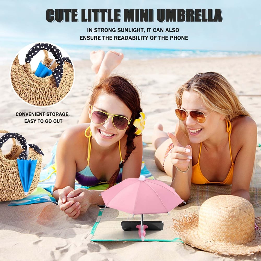 Phone umbrella suction cup stand for sun