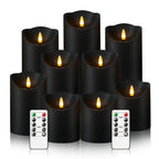 GlowLuxe Flameless LED Candles Set (9-piece) – With Remote Control and Glitter Finish