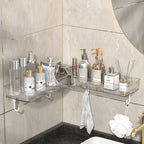 Wall-mounted punch-free corner shelf