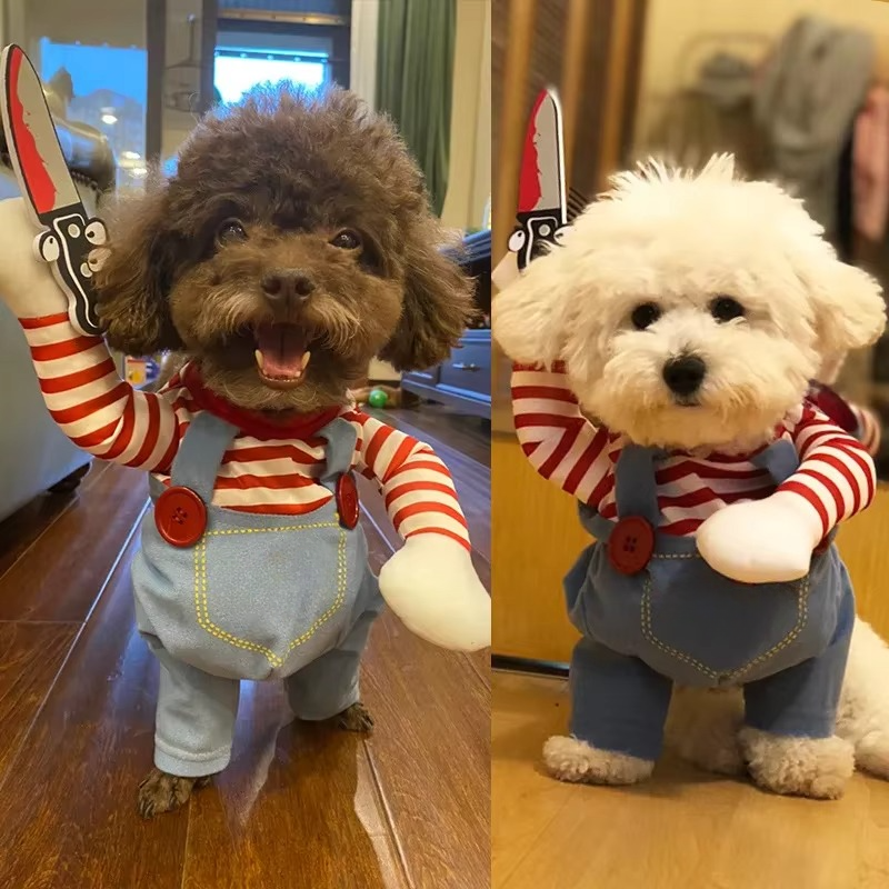 Chucky-Inspired Pet Costume for Dogs and Cats
