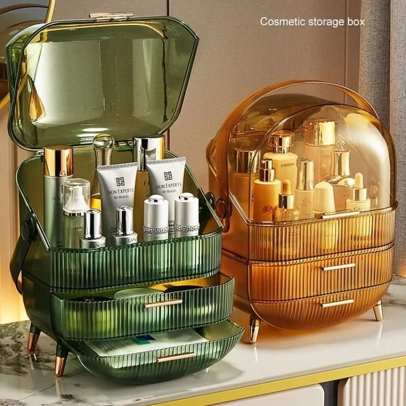 up organiser - Dustproof & waterproof cosmetics box with elegant design