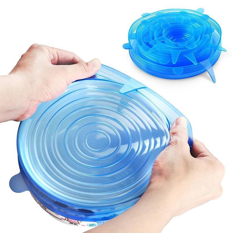 Reusable Silicone Stretch Lids 6pcs Universal Bowl Lid Cover
