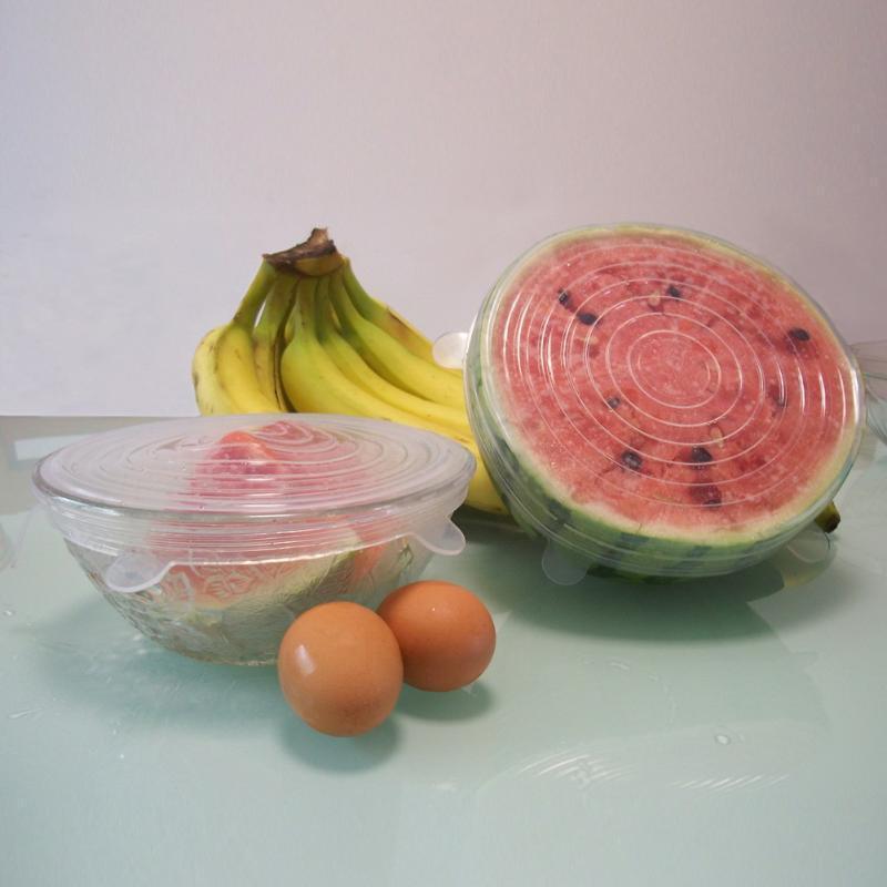 Reusable Silicone Stretch Lids 6pcs Universal Bowl Lid Cover
