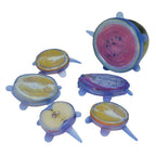 Reusable Silicone Stretch Lids 6pcs Universal Bowl Lid Cover