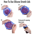 Reusable Silicone Stretch Lids 6pcs Universal Bowl Lid Cover