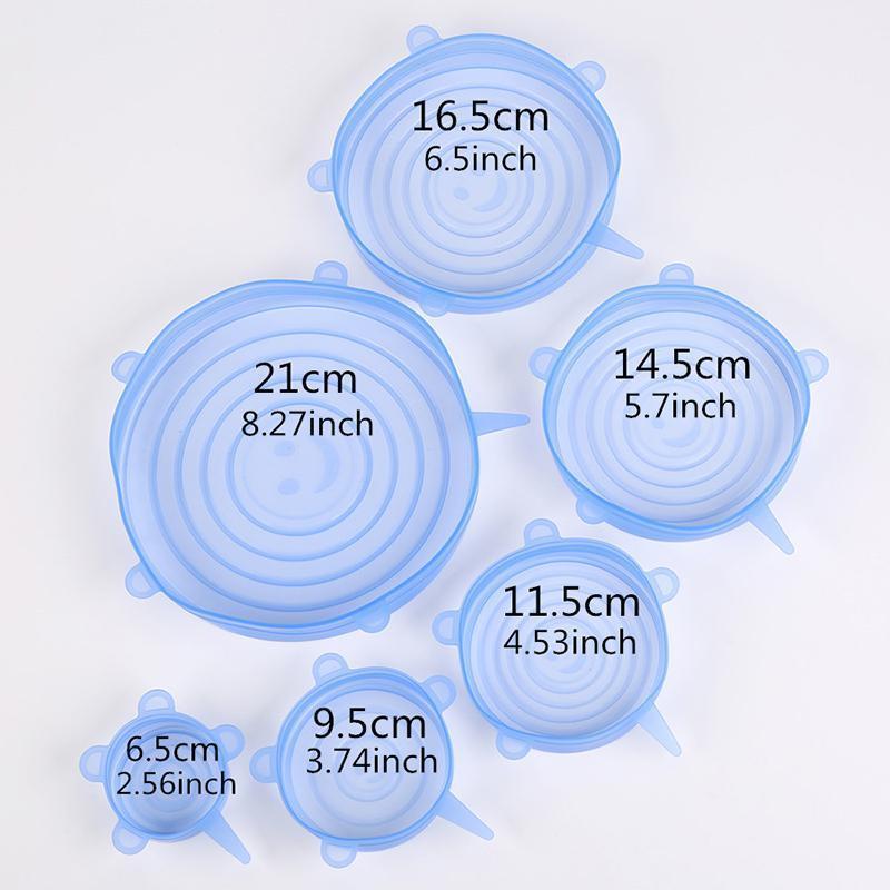 Reusable Silicone Stretch Lids 6pcs Universal Bowl Lid Cover