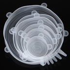 6PCS Adaptable Lid Silicone Cover Food