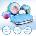 Reusable Silicone Stretch Lids 6pcs Universal Bowl Lid Cover