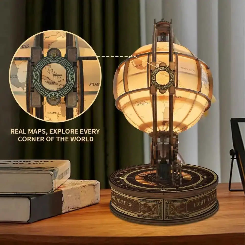 Star Trail Globe DIY 3D Wooden Model