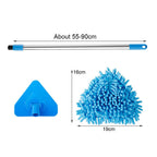 180 Degree Rotatable Adjustable Microfiber Telescopic Triangle Mop