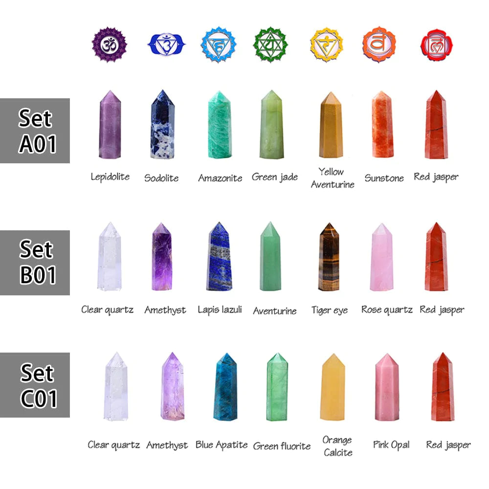 7 Chakra Stones Set Gift