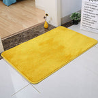 Feblilac Solid Color Tufted Bath Mat, Multiple Sizes Bath Mat, Pure Non-Slip Bath Mat