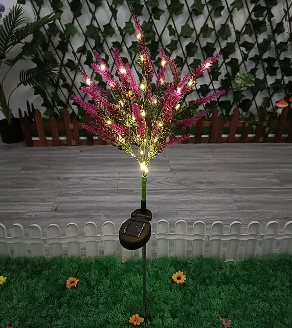 Modern Outdoor Solar Lighting with 7 Flowers