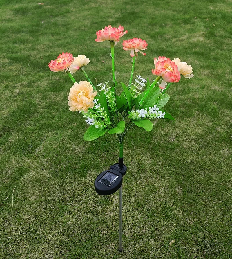 Modern Outdoor Solar Lighting with 7 Flowers