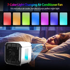 7-Colors Switchable Portable Mini Air Conditioner Cooler Fan