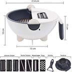 7-in-1 Vegetable Cutter with Drain Basket and Interchangeable Blades