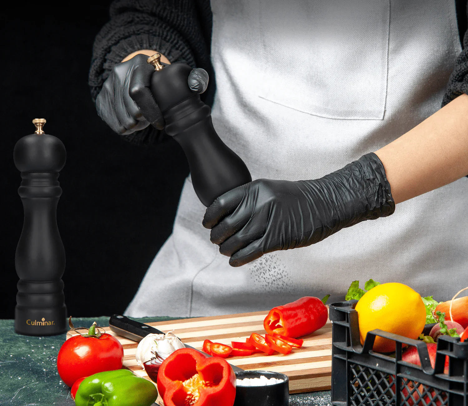 Salt and Pepper Mill Set – Manual Spice Mill made of Wood with Ceramic Grinder & Adjustable Grinding Degree