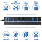 7-Port USB 3.0 Hub with Power Switch – PortMaster (1+1 FREE)