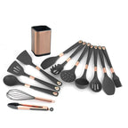 EliteCook - 12-piece gold-coated kitchen utensil set