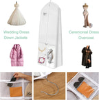 Full-Length Wedding Dress Storage Set – Dustproof Bridal Gown Cover (1+1 FREE)