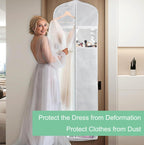 Long Wedding Dress Storage Set – Dustproof Wedding Dress Bag (1+1 FREE)