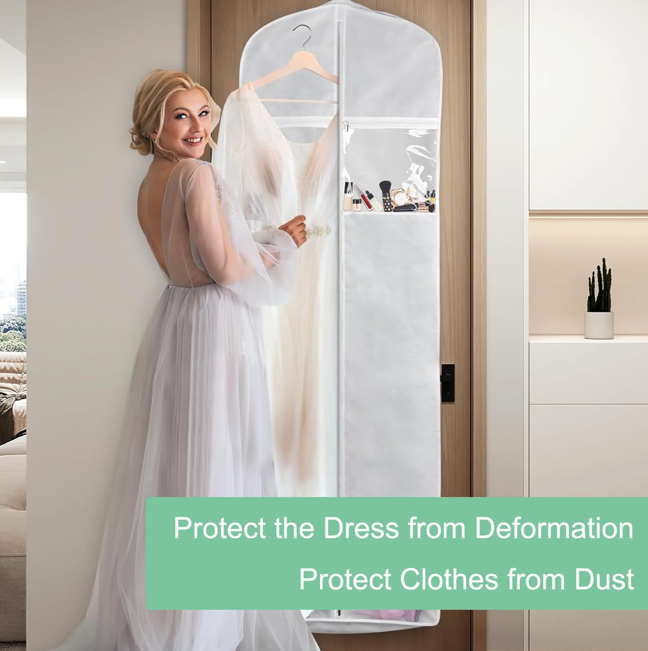 Long Wedding Dress Storage Set – Dustproof Wedding Dress Bag (1+1 FREE)