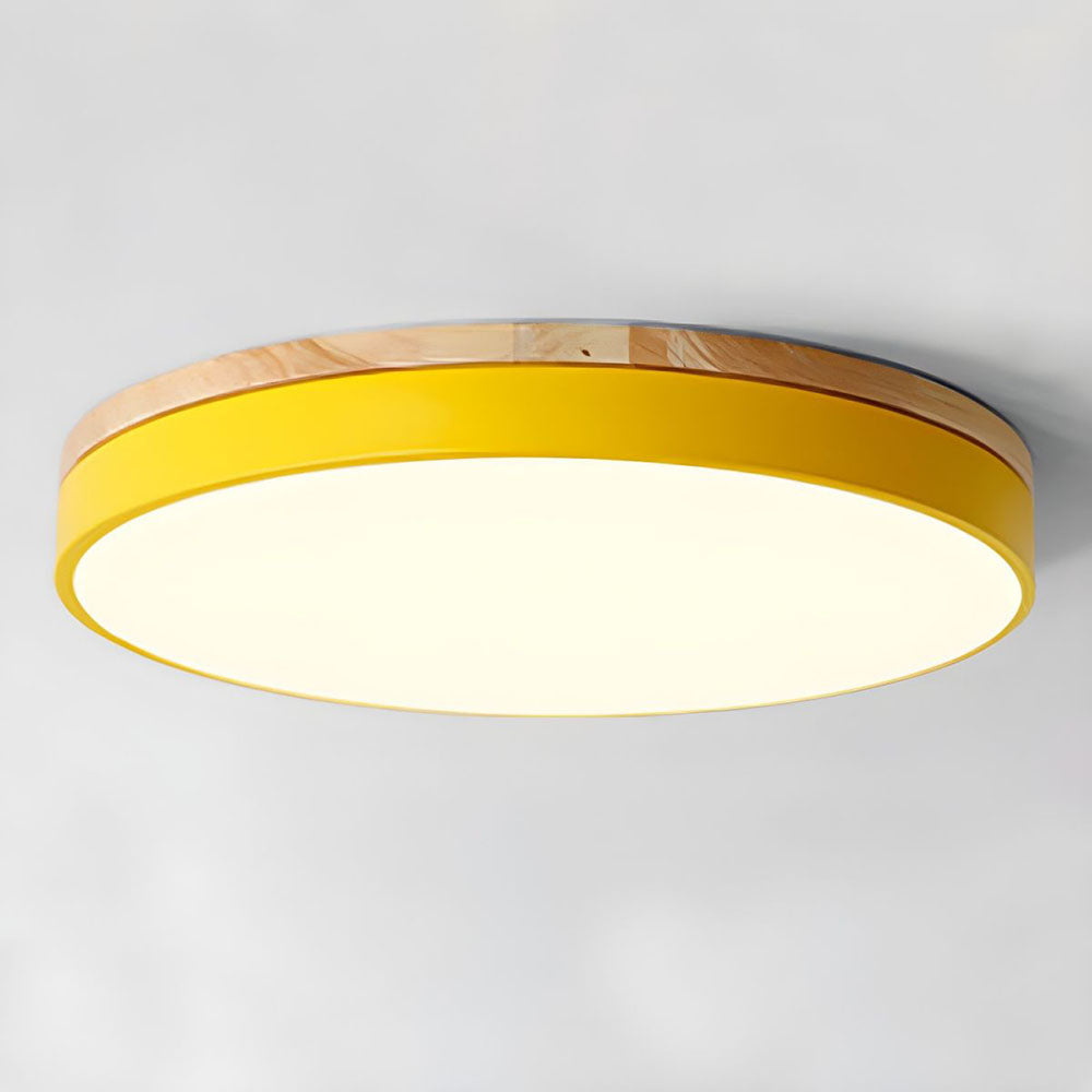 Ceiling Lights Natural Wood Flush Mount Fixture