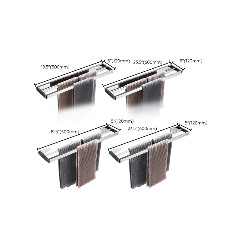 5-piece modern bathroom accessories as single item or in set Polished chrome bathroom set