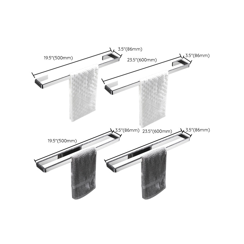 5-piece modern bathroom accessories as single item or in set Polished chrome bathroom set