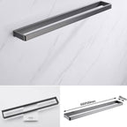 Gray 5-piece modern bathroom accessory set made of stainless steel